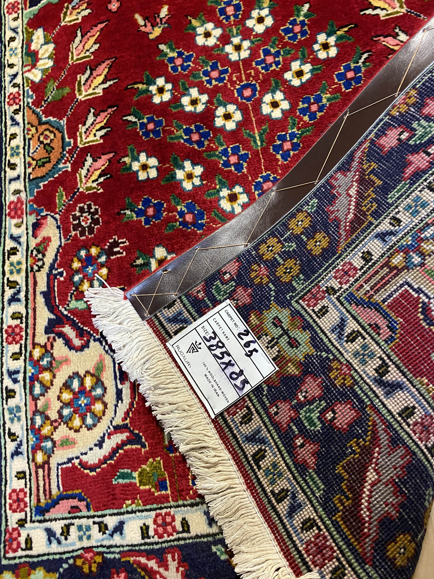 3.8M Vase Design Tabriz Persian Runner - Image 10