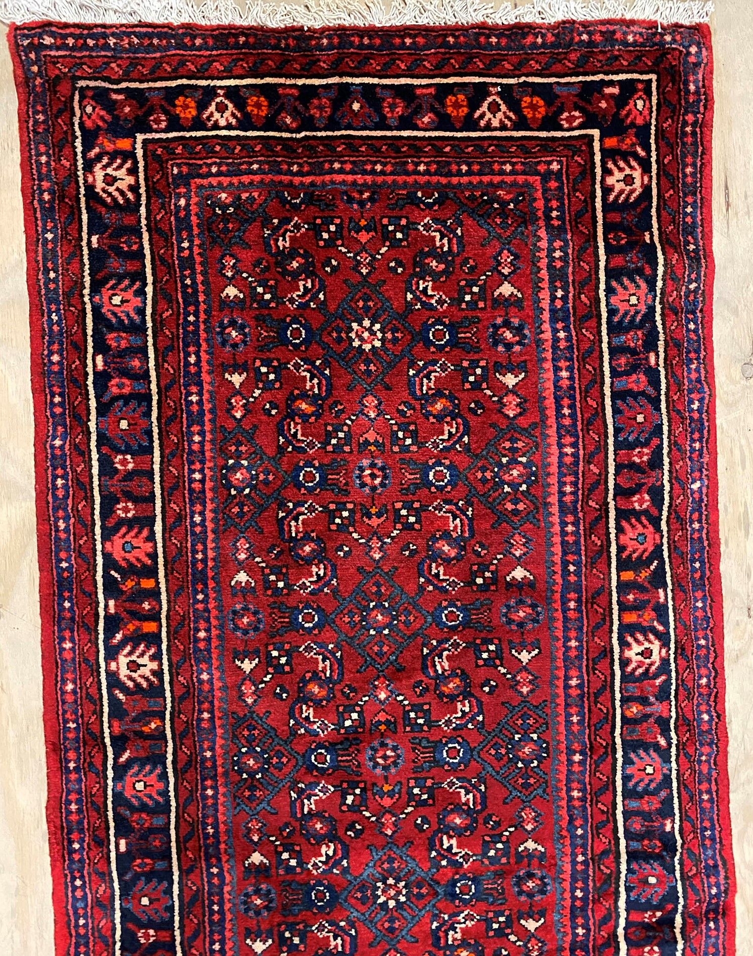 4.4 M Hamedan Persian Runner (Hosseinabad) - Image 8