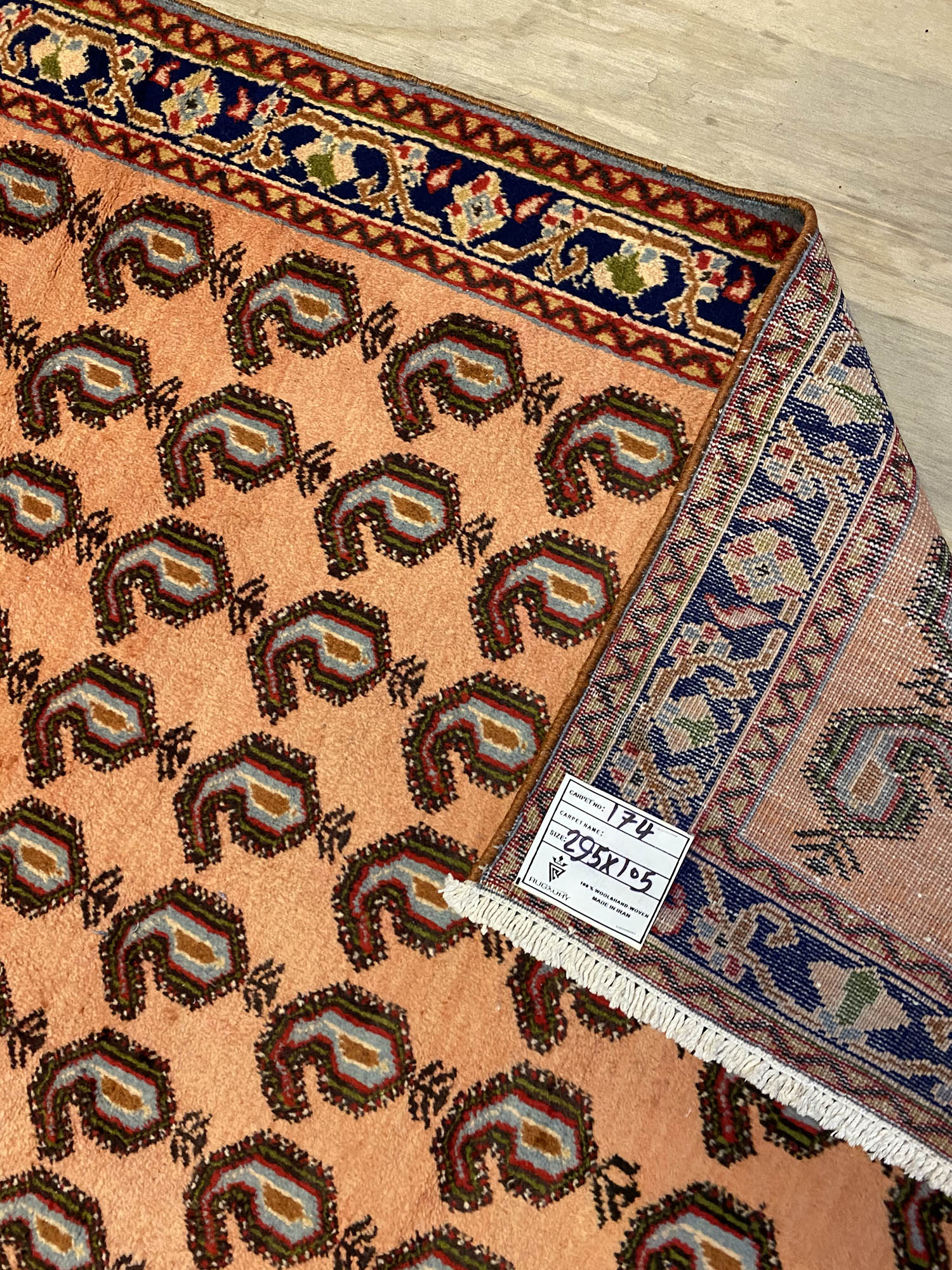 3x1M Persian Hamadan (Boteh) - Image 9