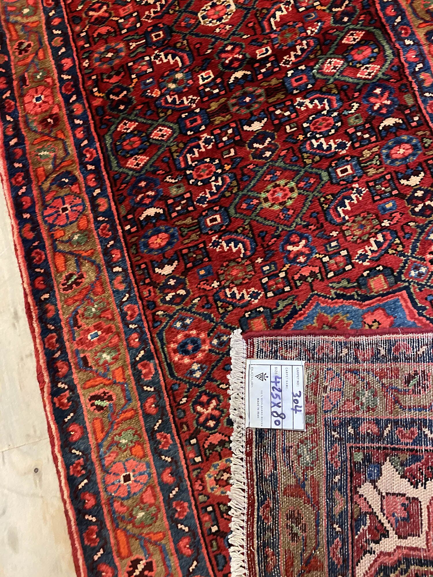 4.2 m Hamedan Persian Runner - Image 5