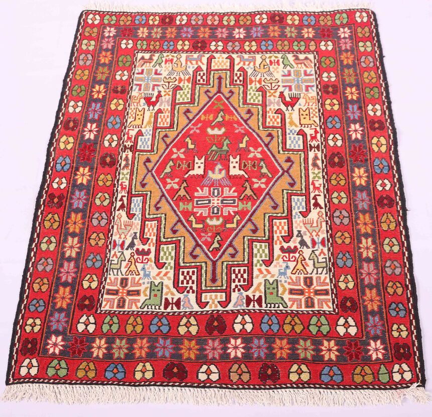 1.1x0.8M Persian Sumak Kilim Rug - Image 2
