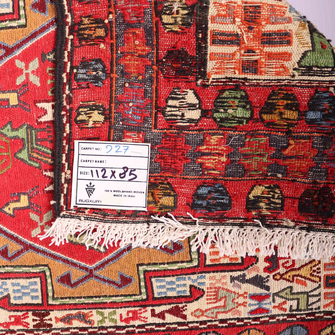 1.1x0.8M Persian Sumak Kilim Rug - Image 5