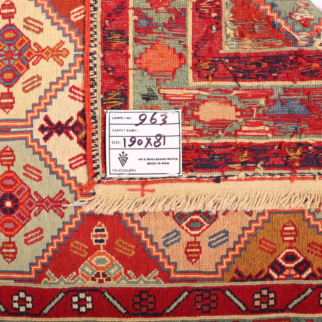 1.9x0.8M Persian Sumak Kilim Runner Rug - Image 7