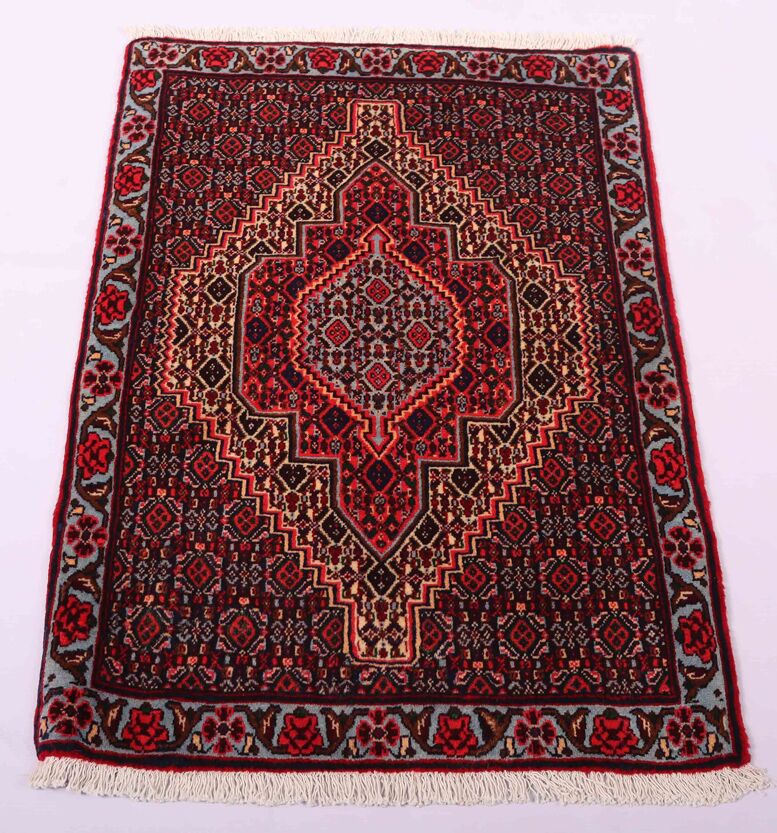 1x0.7M Kurdish Senneh Bijar Rug - Image 2