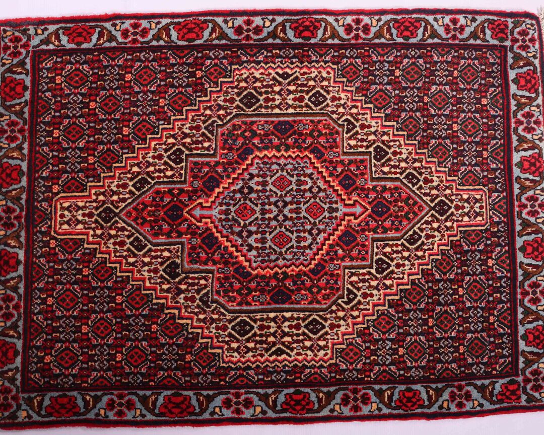 1x0.7M Kurdish Senneh Bijar Rug - Image 3