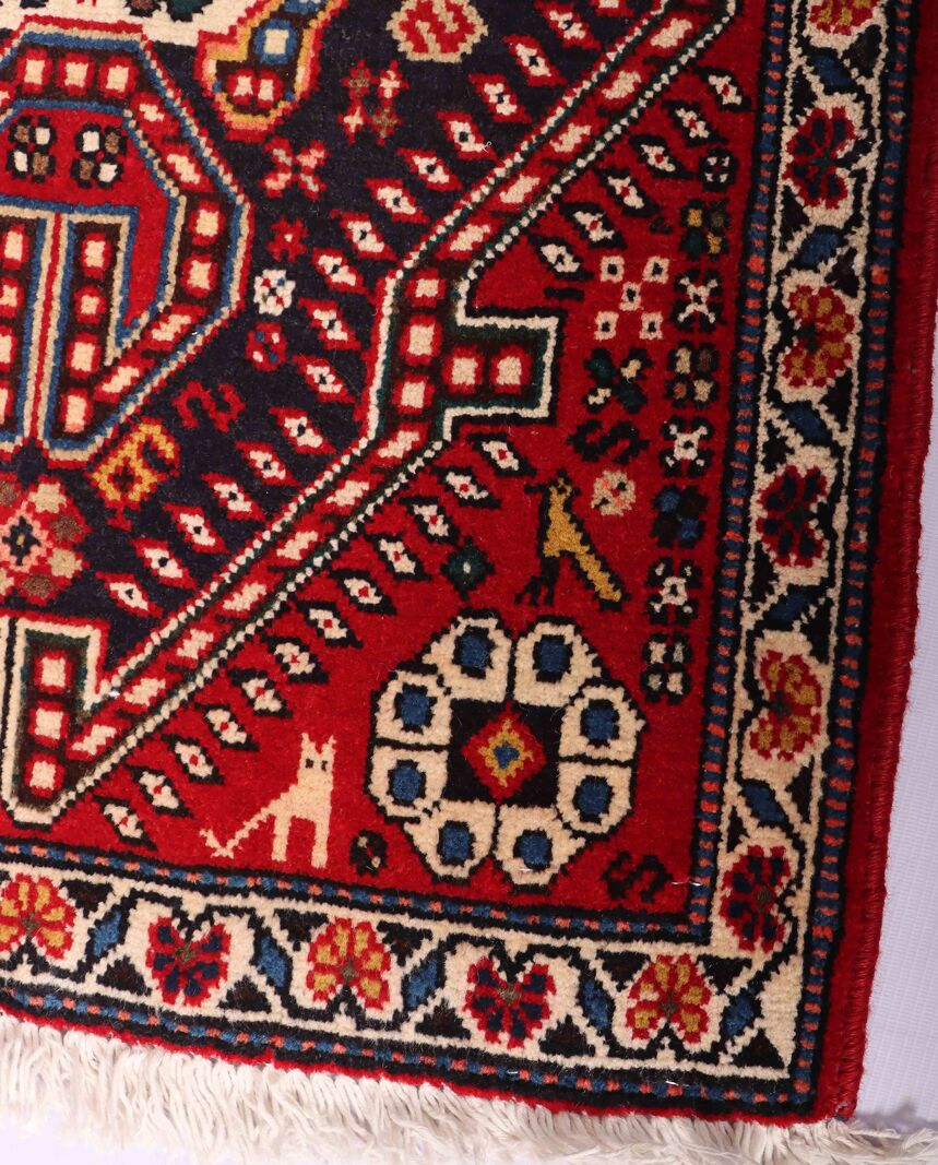 1x0.6M Qashghai Shiraz Rug - Image 2