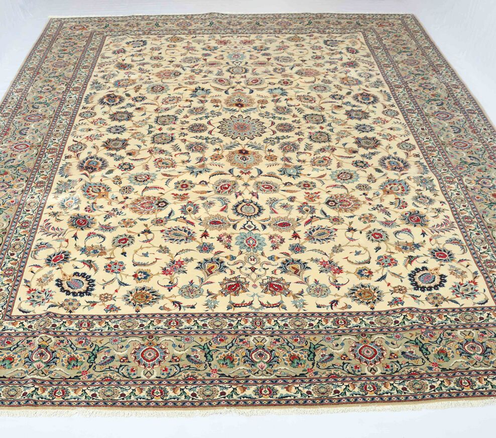 4.2x3.2M Antique Signed Kashan Rug - Image 2