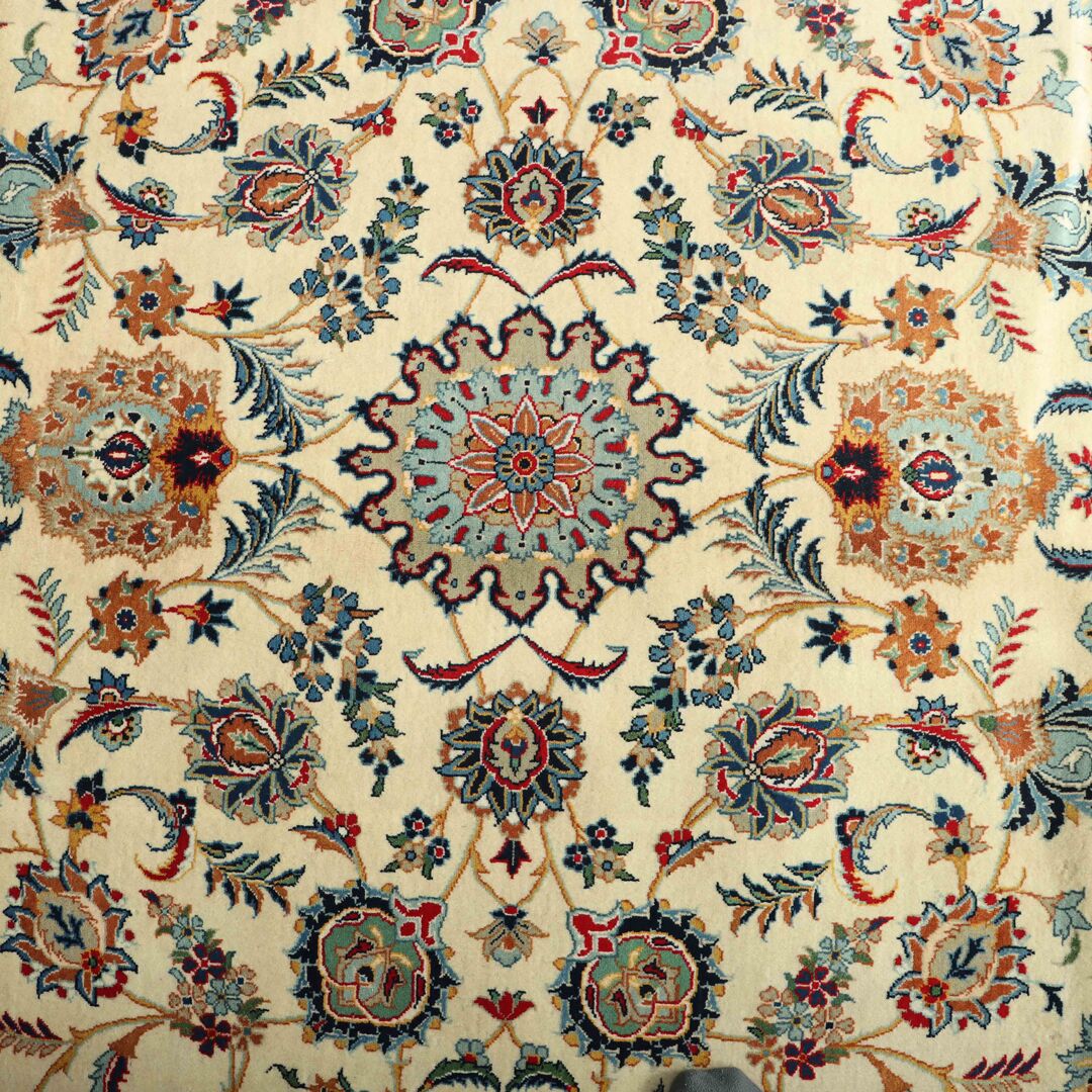 4.2x3.2M Antique Signed Kashan Rug - Image 6