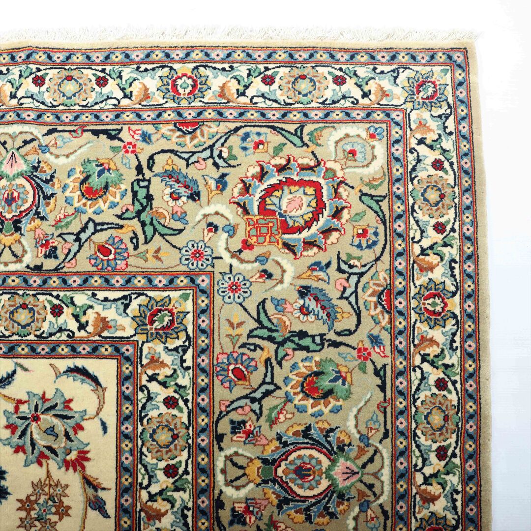 4.2x3.2M Antique Signed Kashan Rug - Image 9