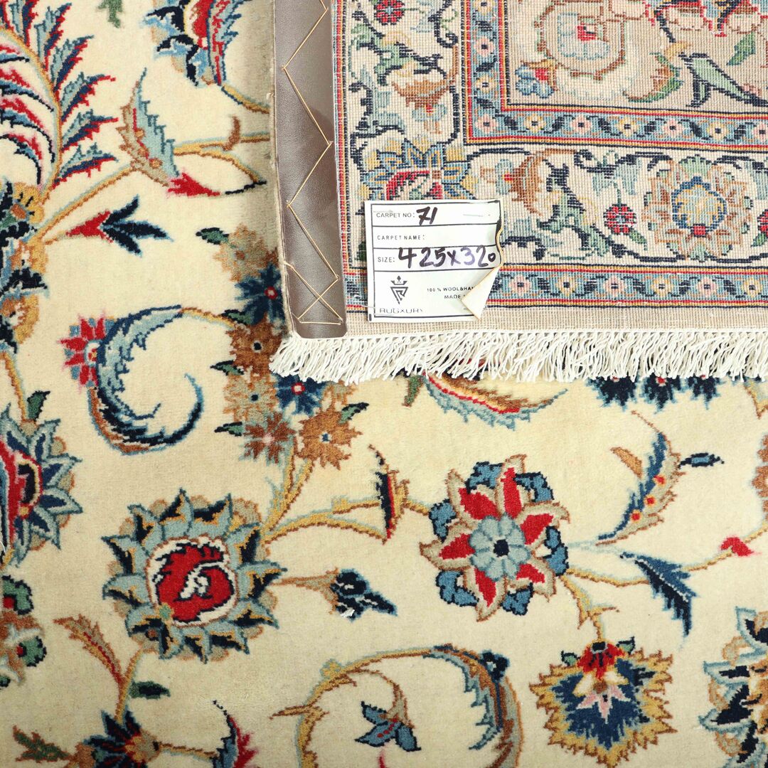 4.2x3.2M Antique Signed Kashan Rug - Image 10