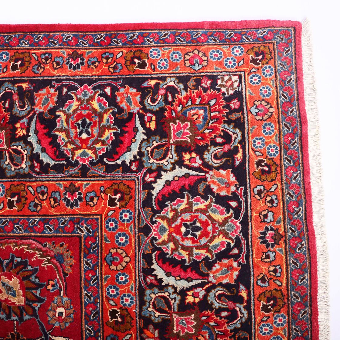 4x3 Antique & Signed Mashad Persian Rug - Image 5