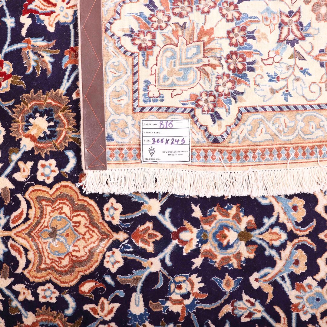 3.7x2.4M Silkinlaid Nain Rug - Image 7