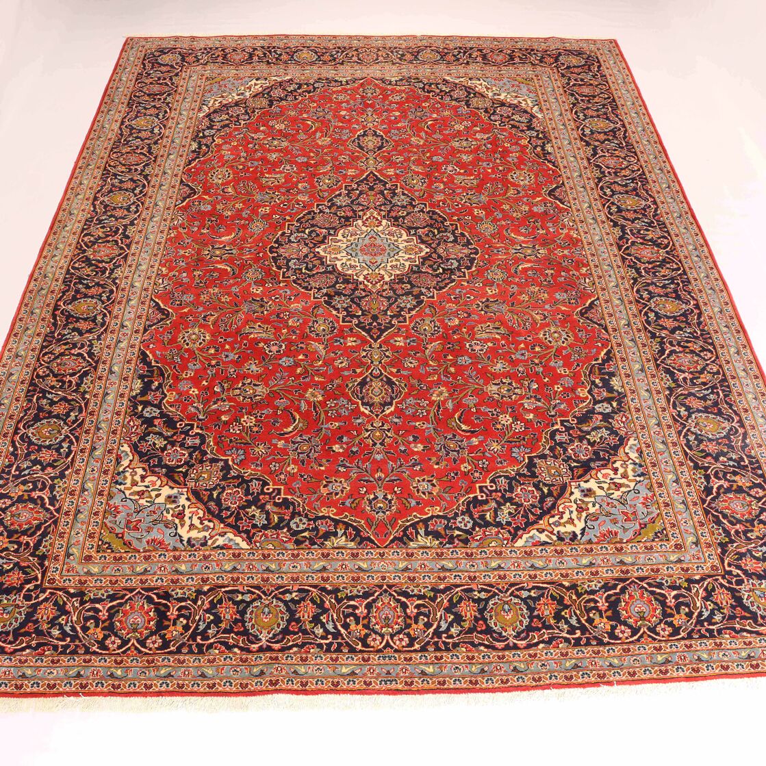 3.7x2.6M Vintage Traditional Persian Kashan Rug - Image 2