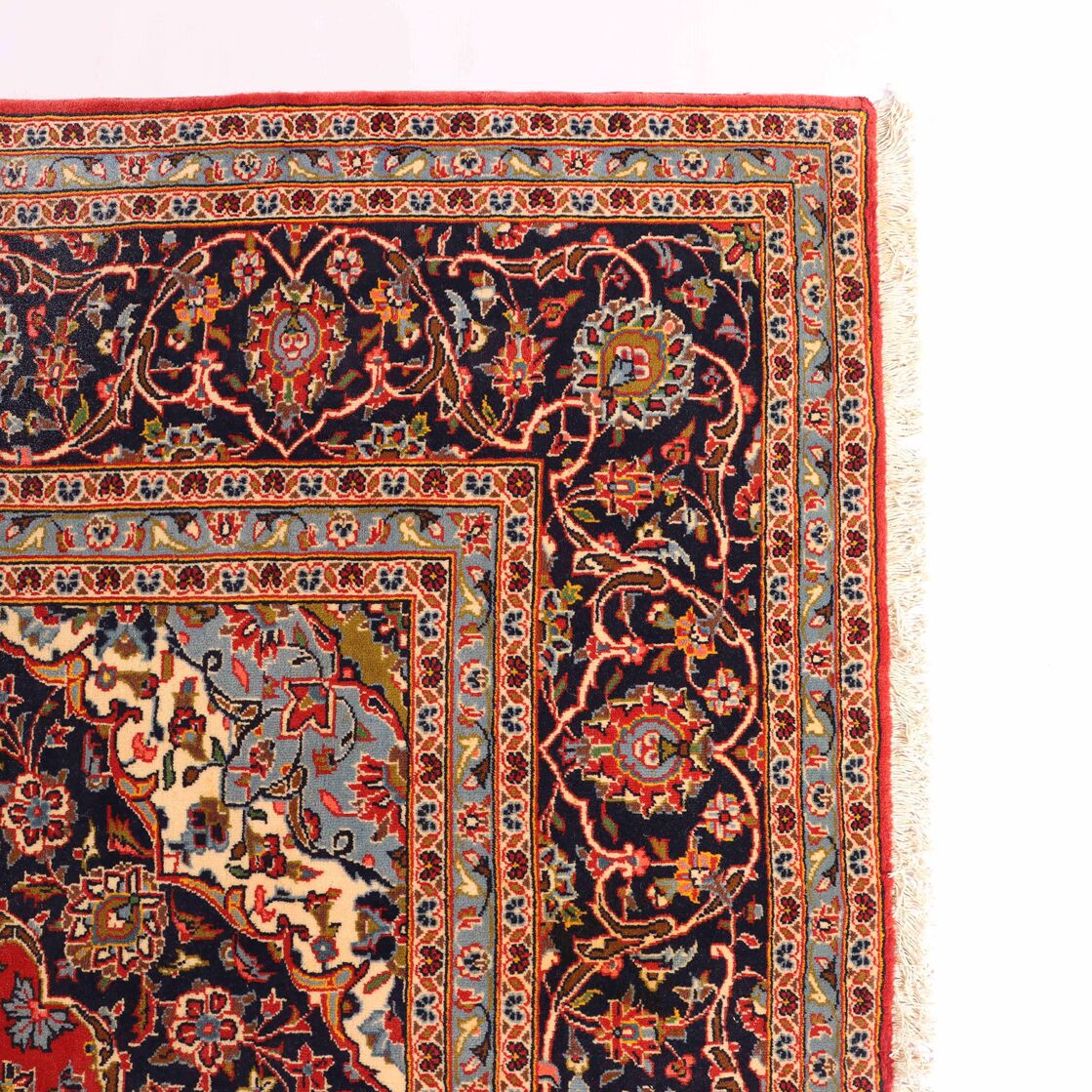 3.7x2.6M Vintage Traditional Persian Kashan Rug - Image 5