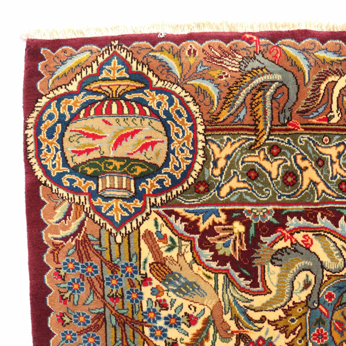 3x2M Pictorial Garden Of Eden Kashmar Rug - Image 9