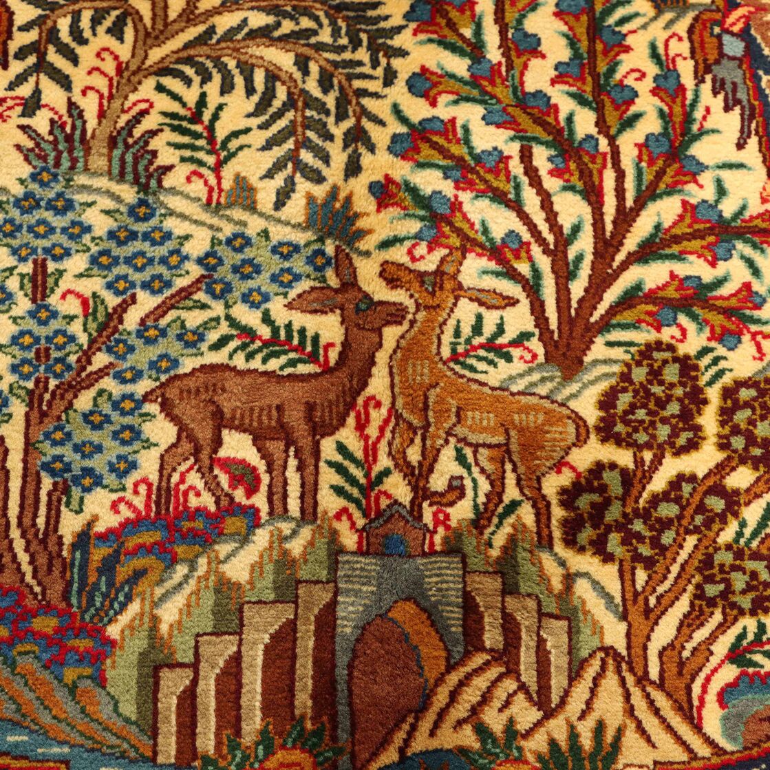 3x2M Pictorial Garden Of Eden Kashmar Rug - Image 8
