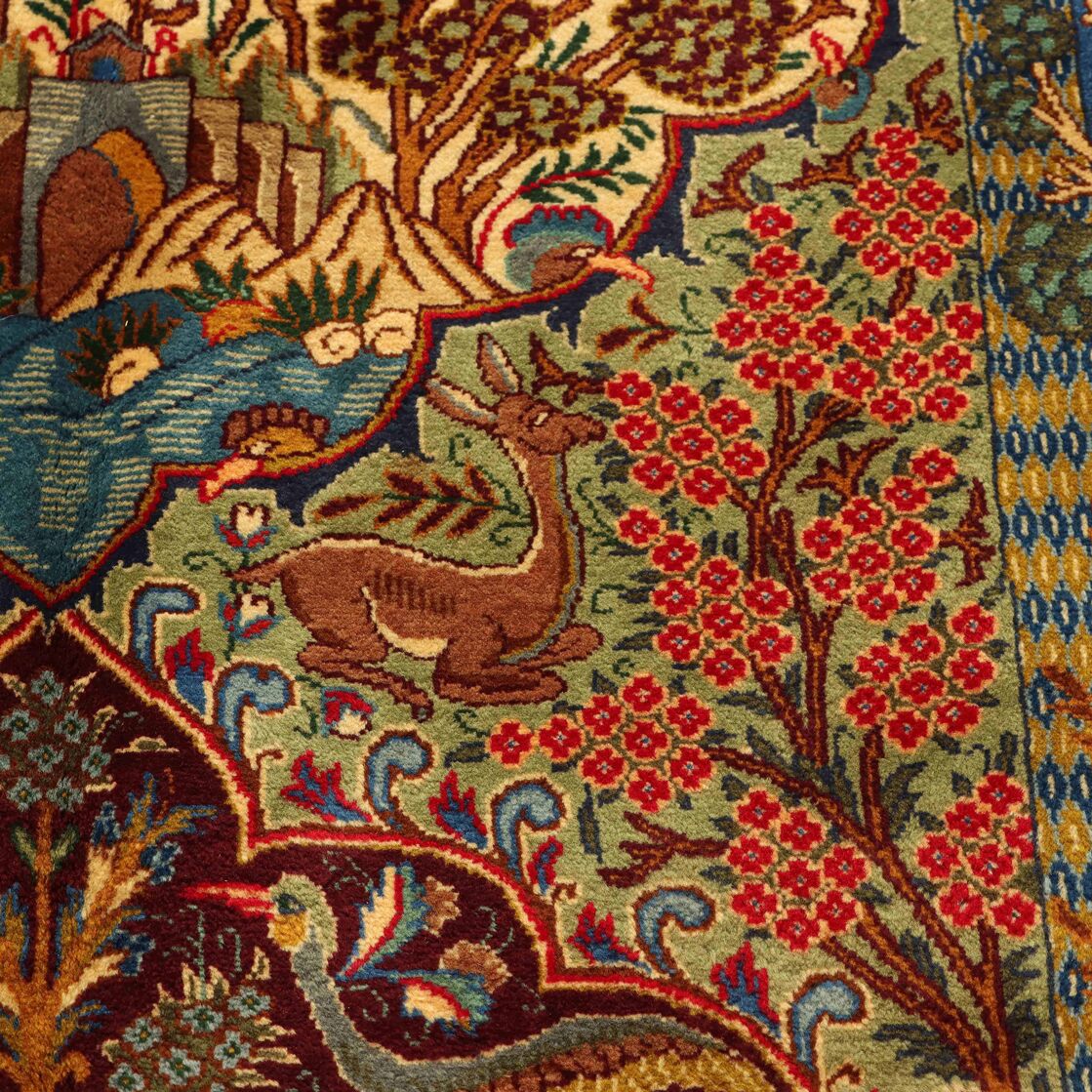 3x2M Pictorial Garden Of Eden Kashmar Rug - Image 11