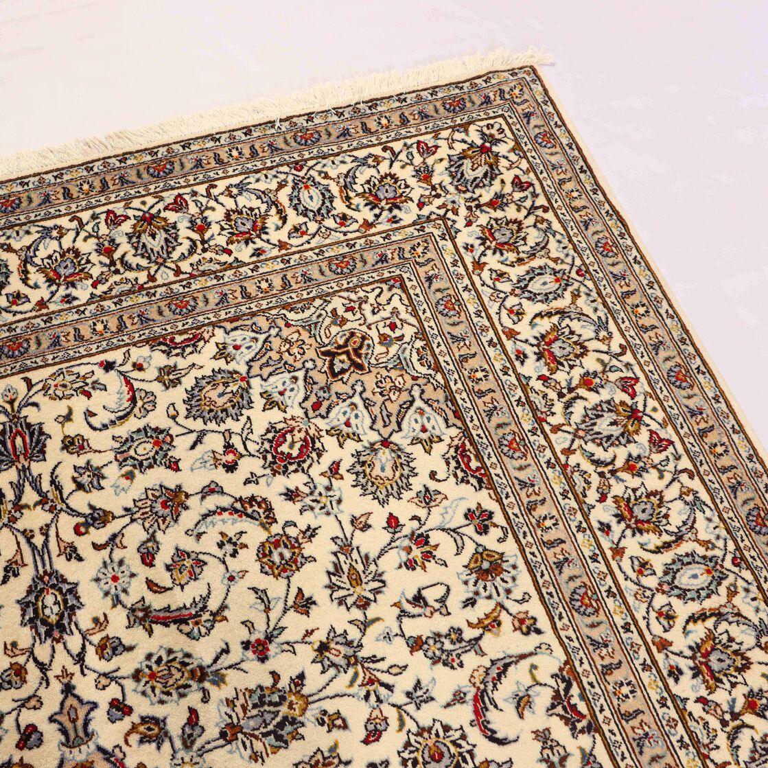 3x2M Beige Persian Kashan Rug - Image 5