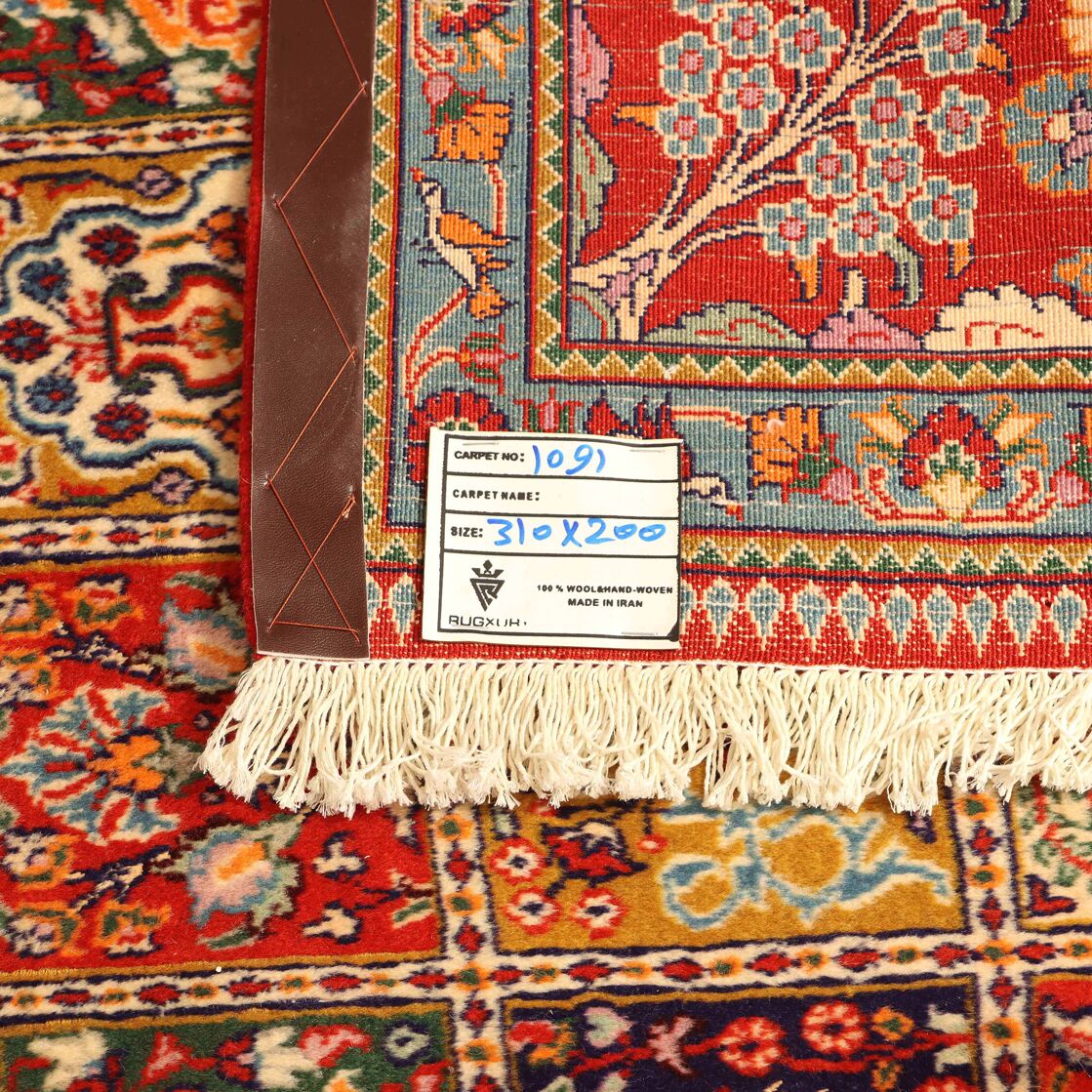 3x2M Garden Design Mood Persian Rug (Silkinlaid) - Image 5