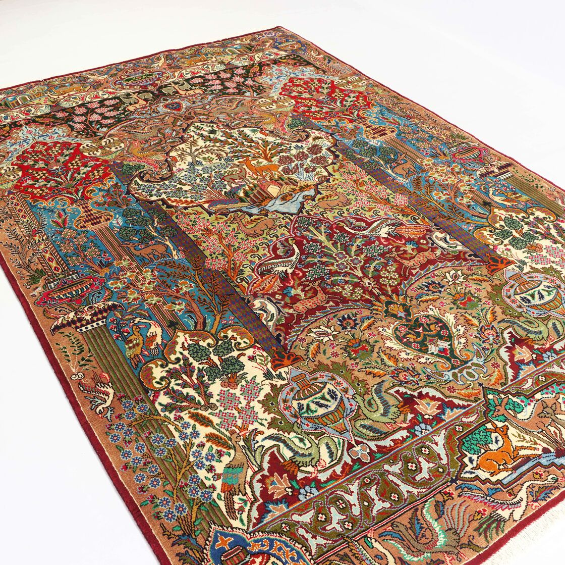 3x2M Pictorial Garden Of Eden Kashmar Rug - Image 2