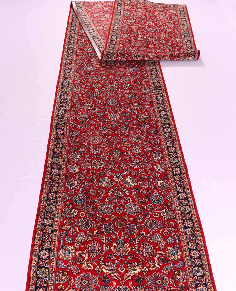 8.5m Antique And Rare Persian Mashad Runner - Image 2