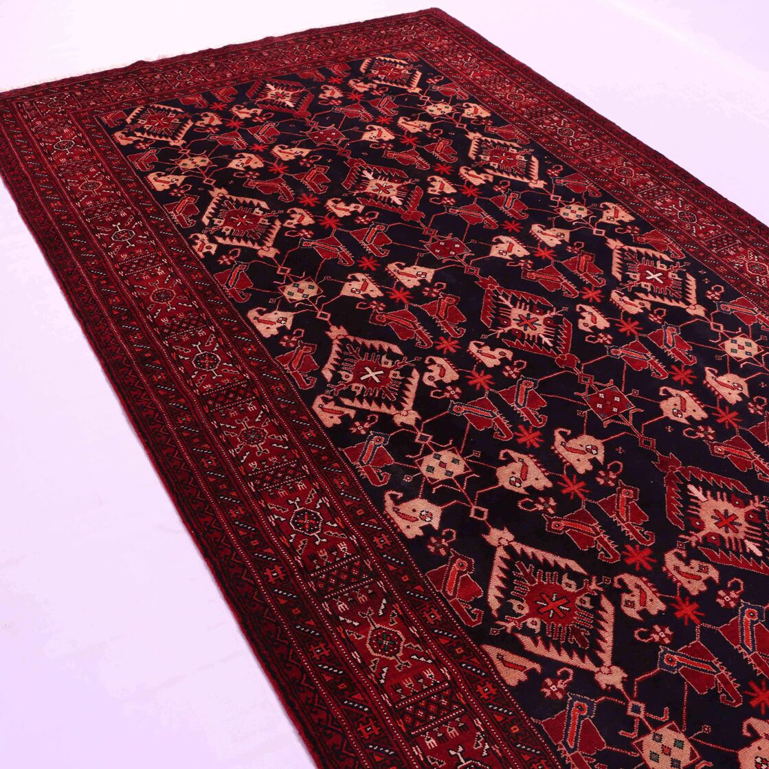 Antique 3.6x2M Balouchi Tribal Rug - Image 3