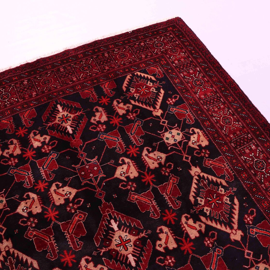Antique 3.6x2M Balouchi Tribal Rug - Image 4