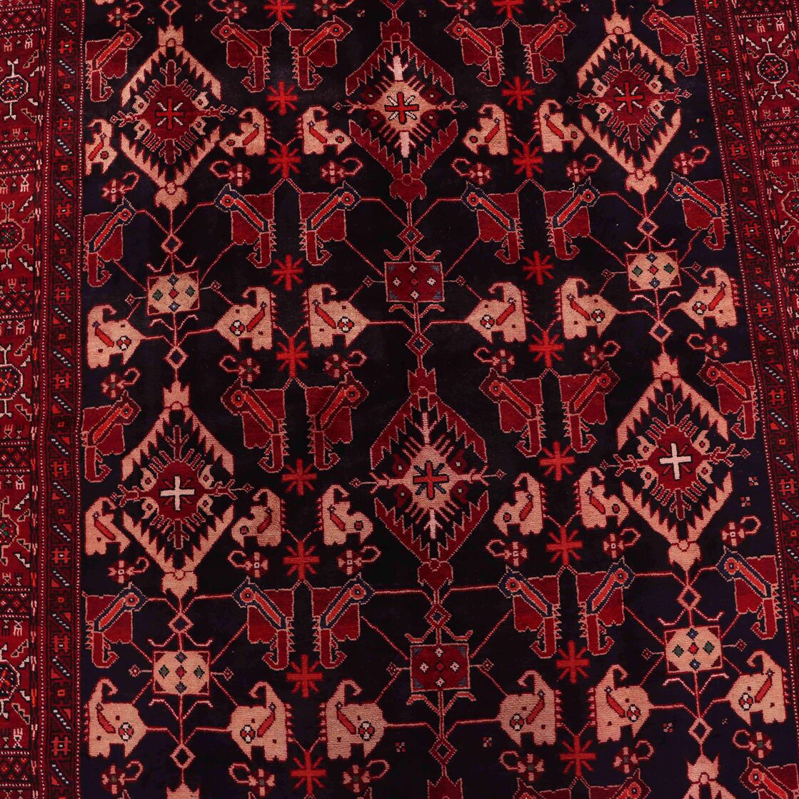 Antique 3.6x2M Balouchi Tribal Rug - Image 5