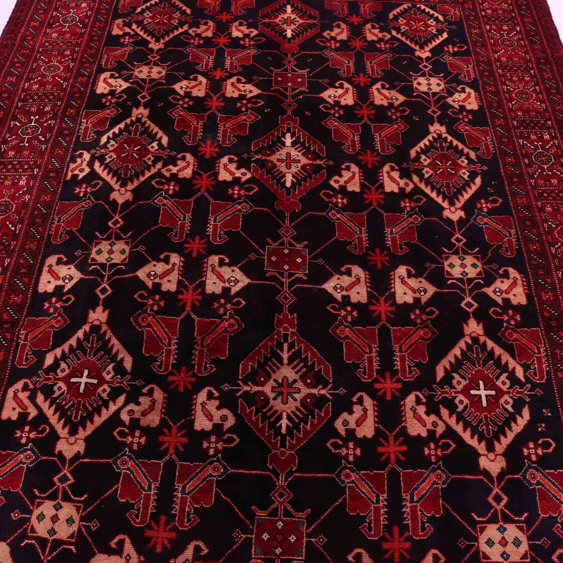Antique 3.6x2M Balouchi Tribal Rug - Image 6