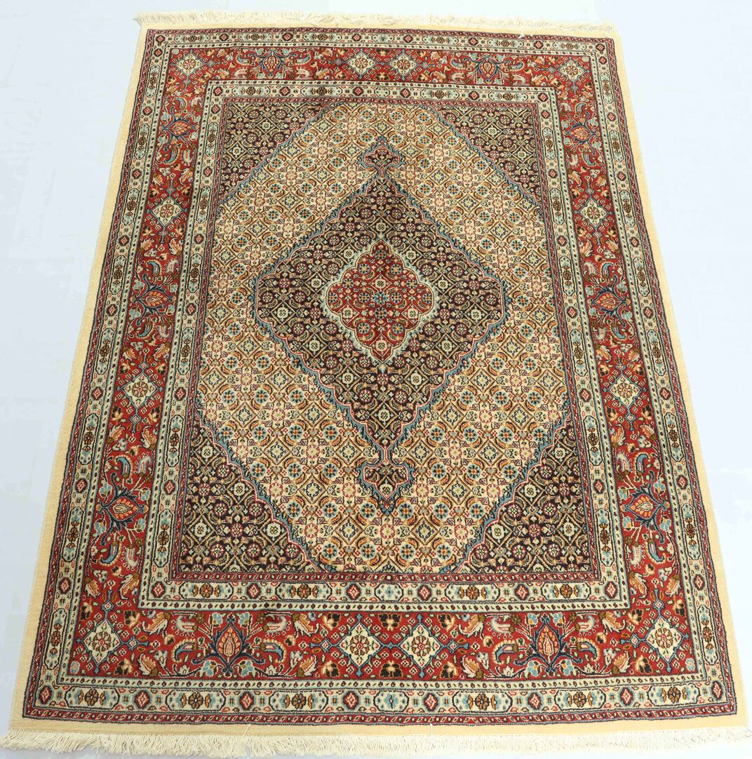 2x1M Fine Herati Birjand Persian Rug (Mahi) - Image 2