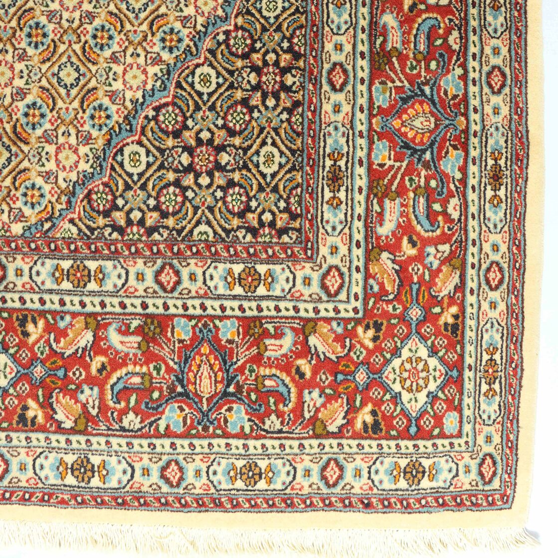 2x1M Fine Herati Birjand Persian Rug (Mahi) - Image 3