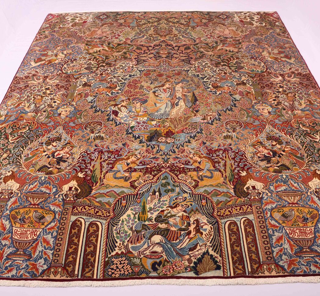 4x3M Pictorial Garden Of Eden Kashmar Rug - Image 6