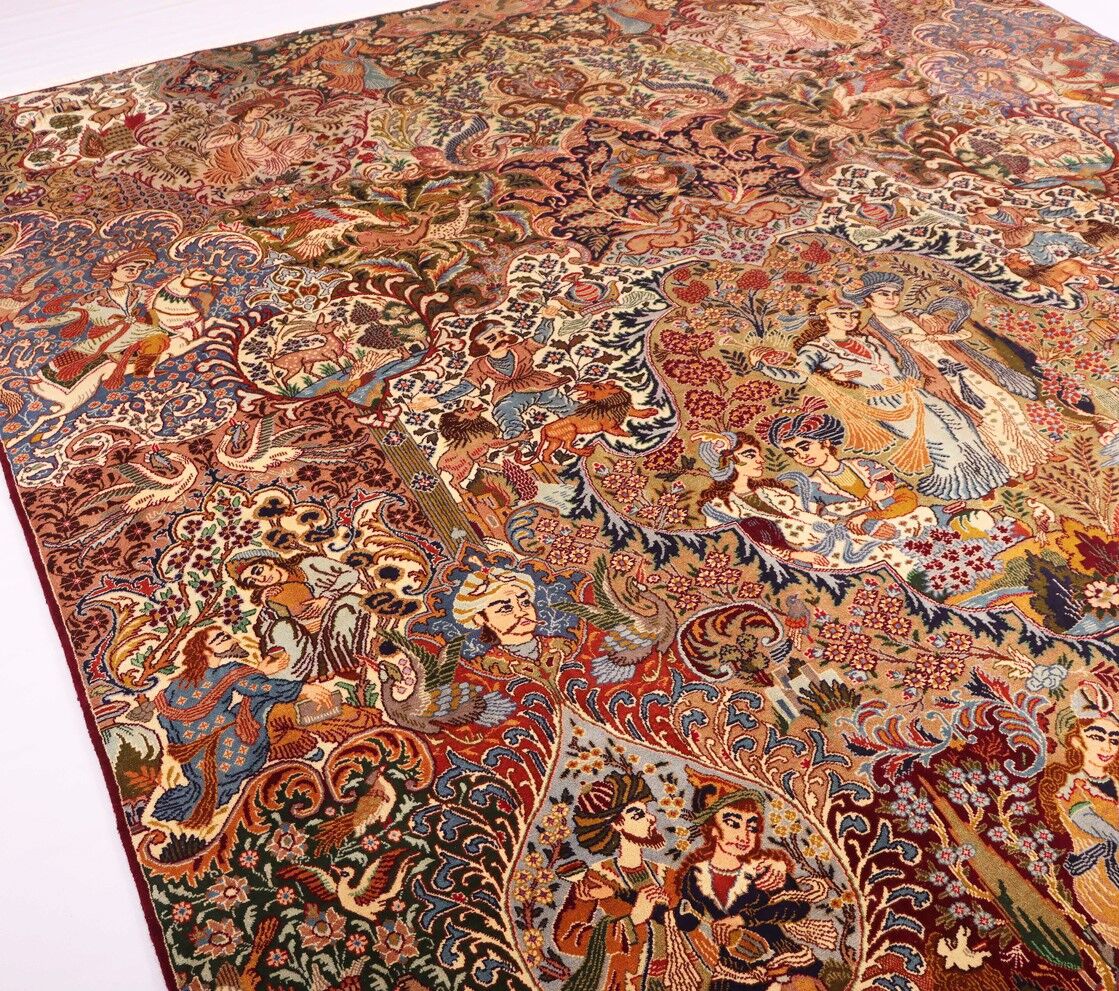 4x3M Pictorial Garden Of Eden Kashmar Rug - Image 4