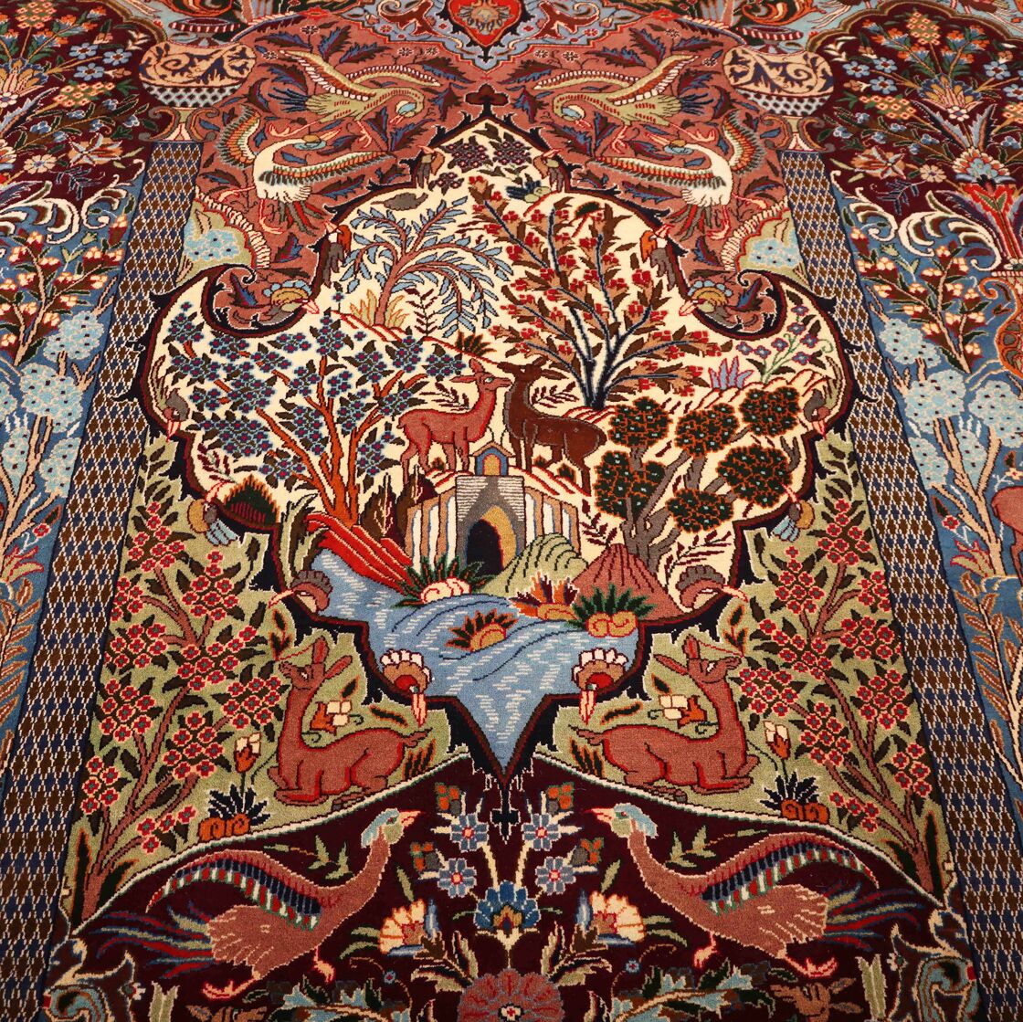 4x3M Pictorial Garden Of Eden Kashmar Rug - Image 4