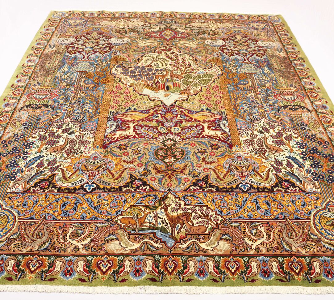 4x3M Pictorial Garden Of Eden Kashmar Rug - Image 7
