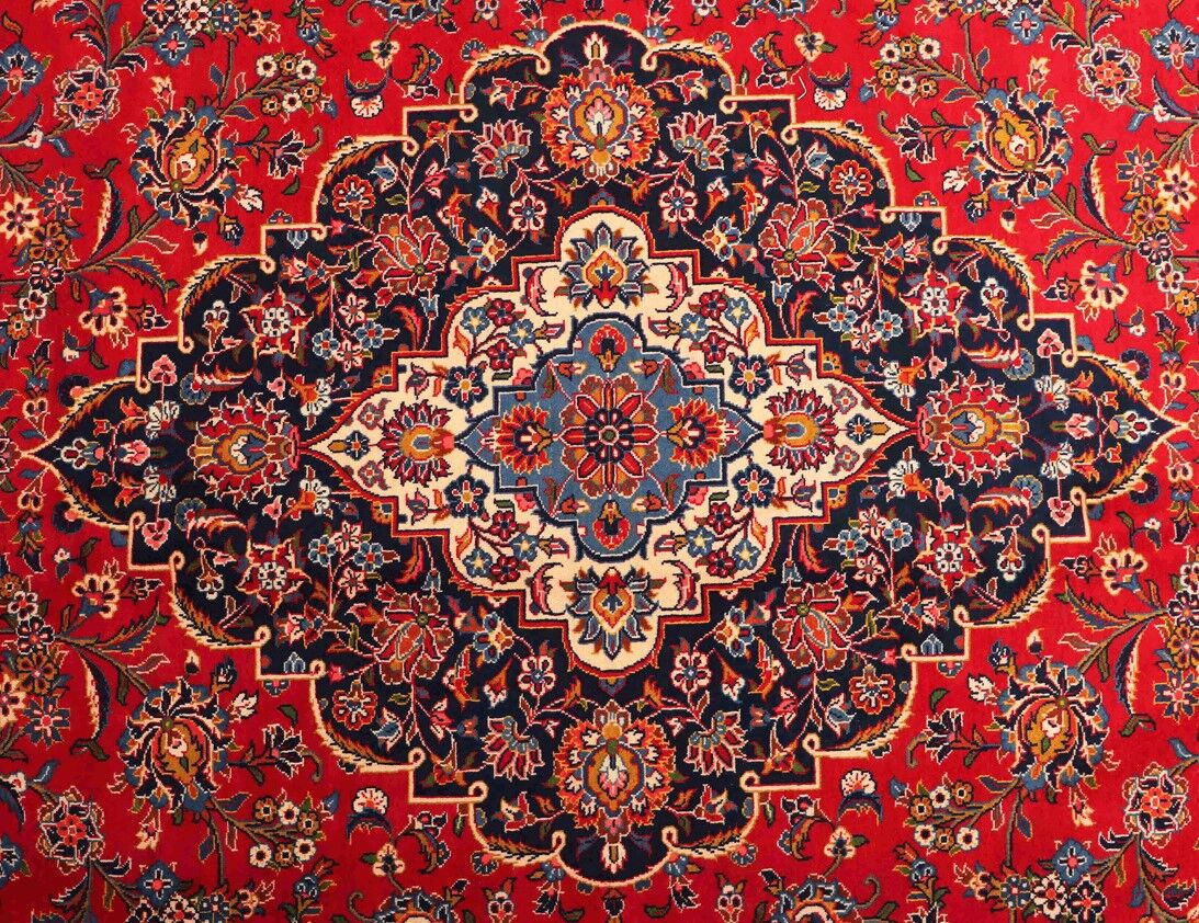 4.2x3.1M Royal Traditional Persian Kashan Rug - Image 2