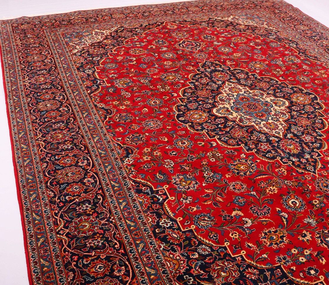 4.2x3.1M Royal Traditional Persian Kashan Rug - Image 5