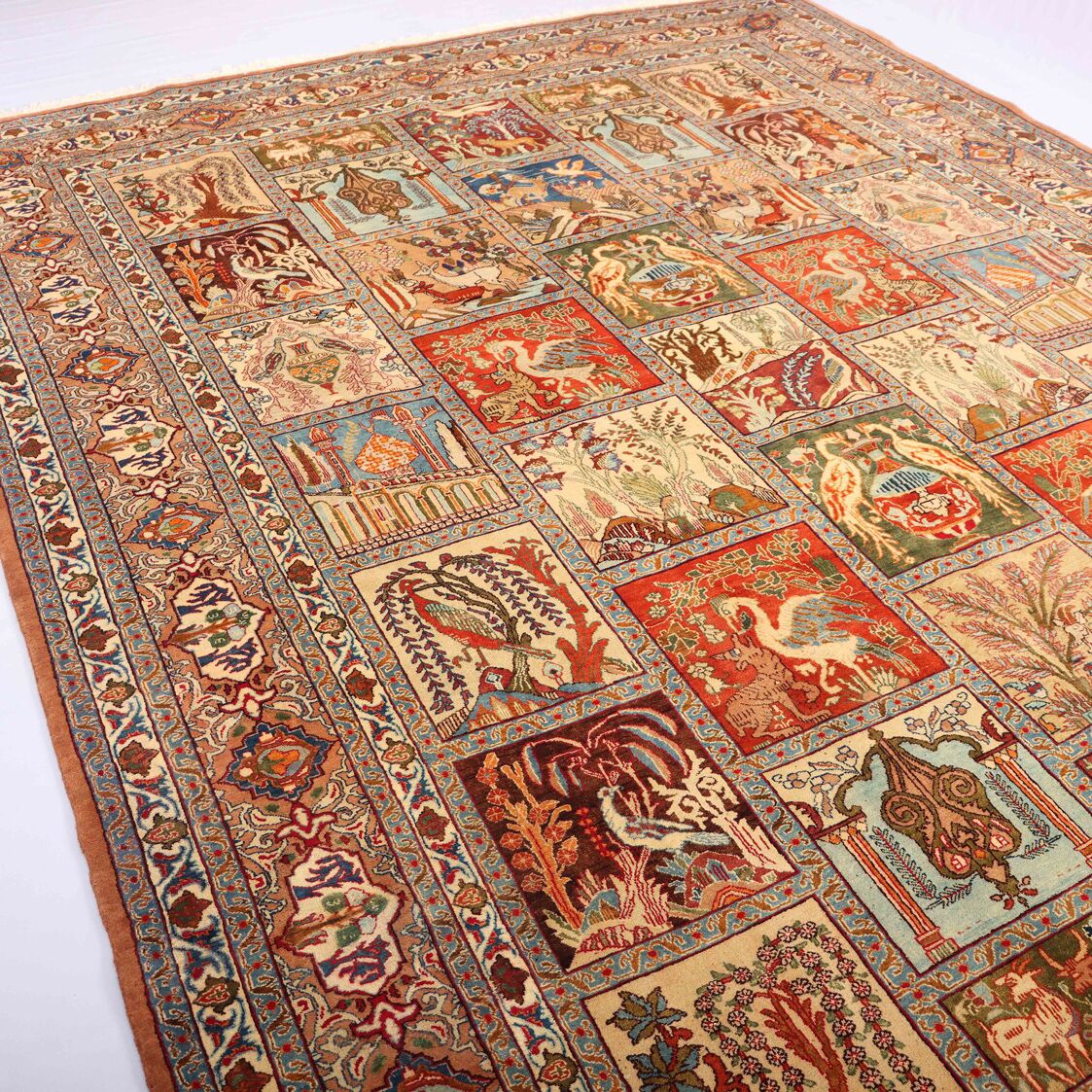 4x3M Antique Garden Design Kashmar Persian Rug (70 yrs) - Image 3