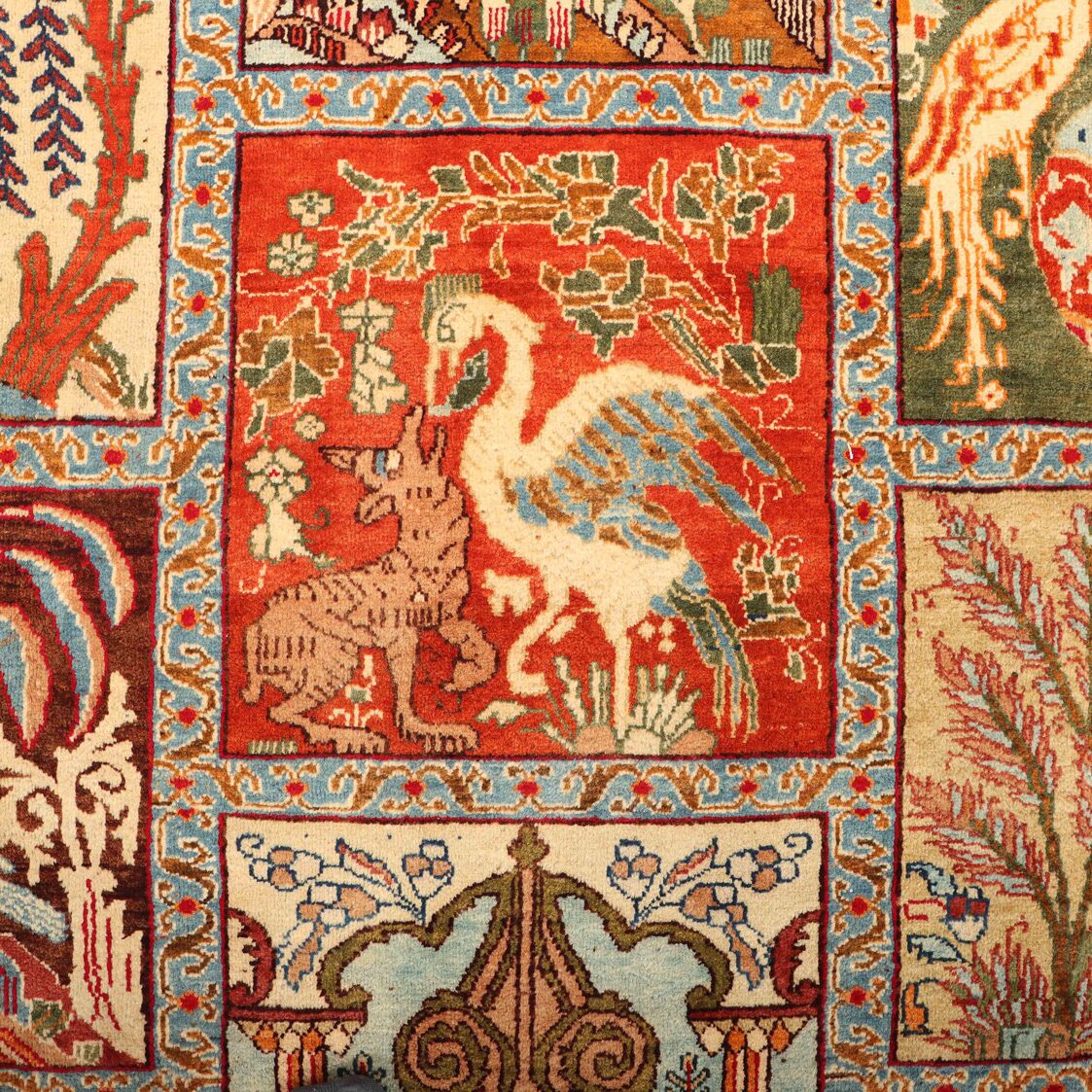 4x3M Antique Garden Design Kashmar Persian Rug (70 yrs) - Image 4