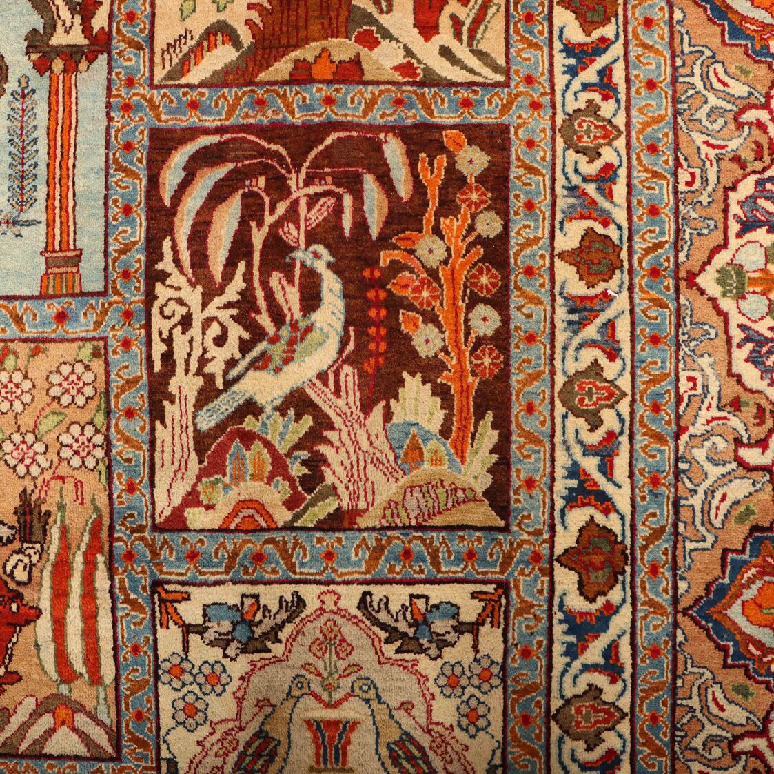 4x3M Antique Garden Design Kashmar Persian Rug (70 yrs) - Image 5