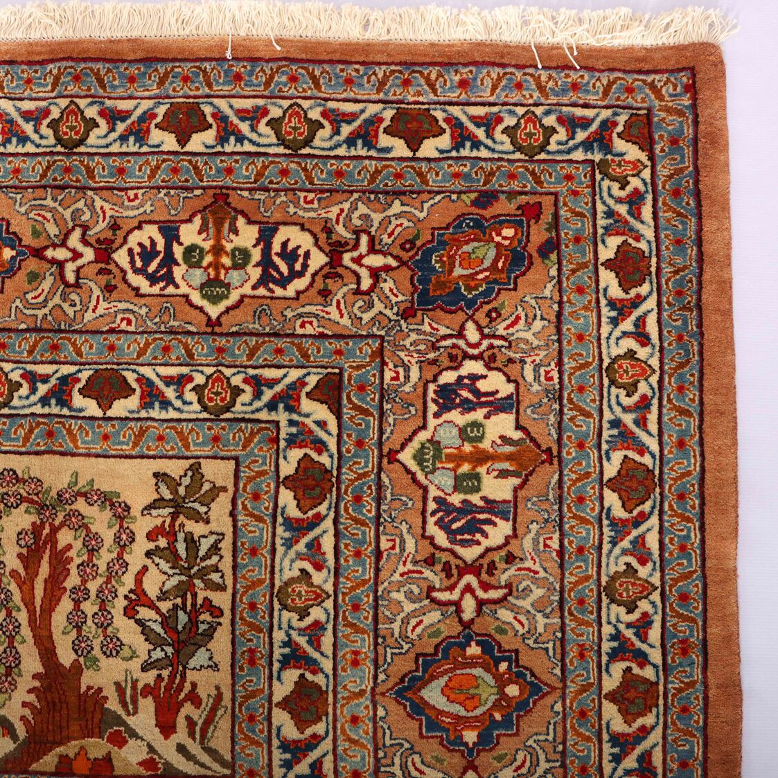 4x3M Antique Garden Design Kashmar Persian Rug (70 yrs) - Image 7