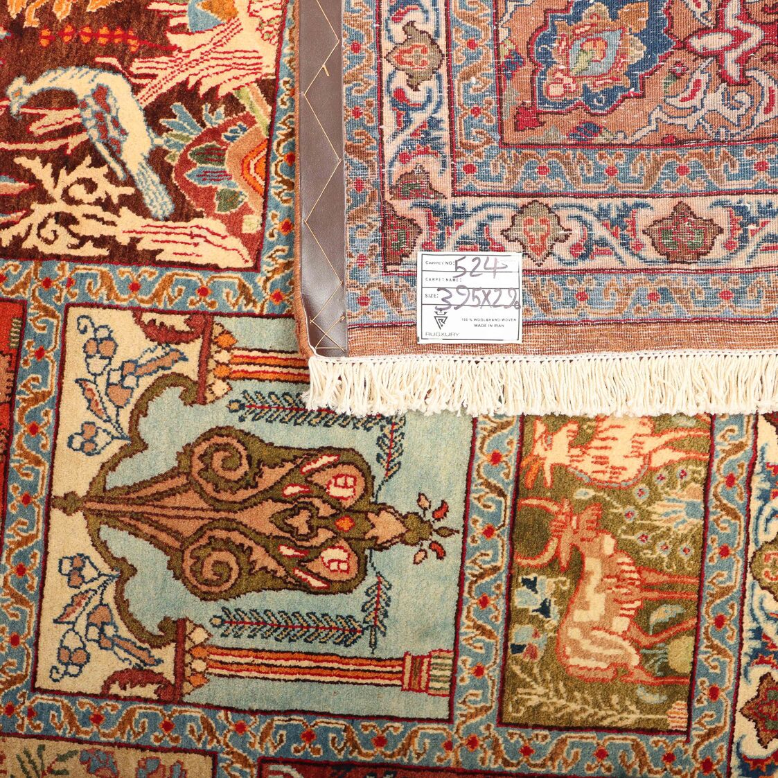 4x3M Antique Garden Design Kashmar Persian Rug (70 yrs) - Image 10