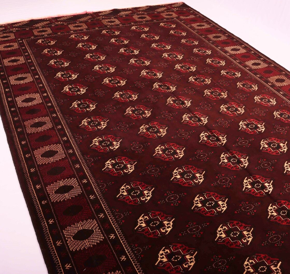 4x2.6M Chocolate Tone Turkoman Bokhara Rug - Image 4