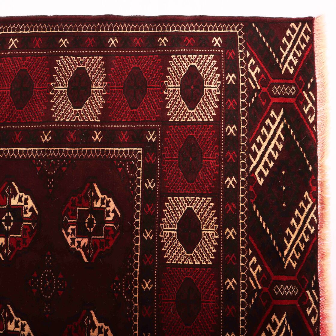 4x2.6M Chocolate Tone Turkoman Bokhara Rug - Image 5