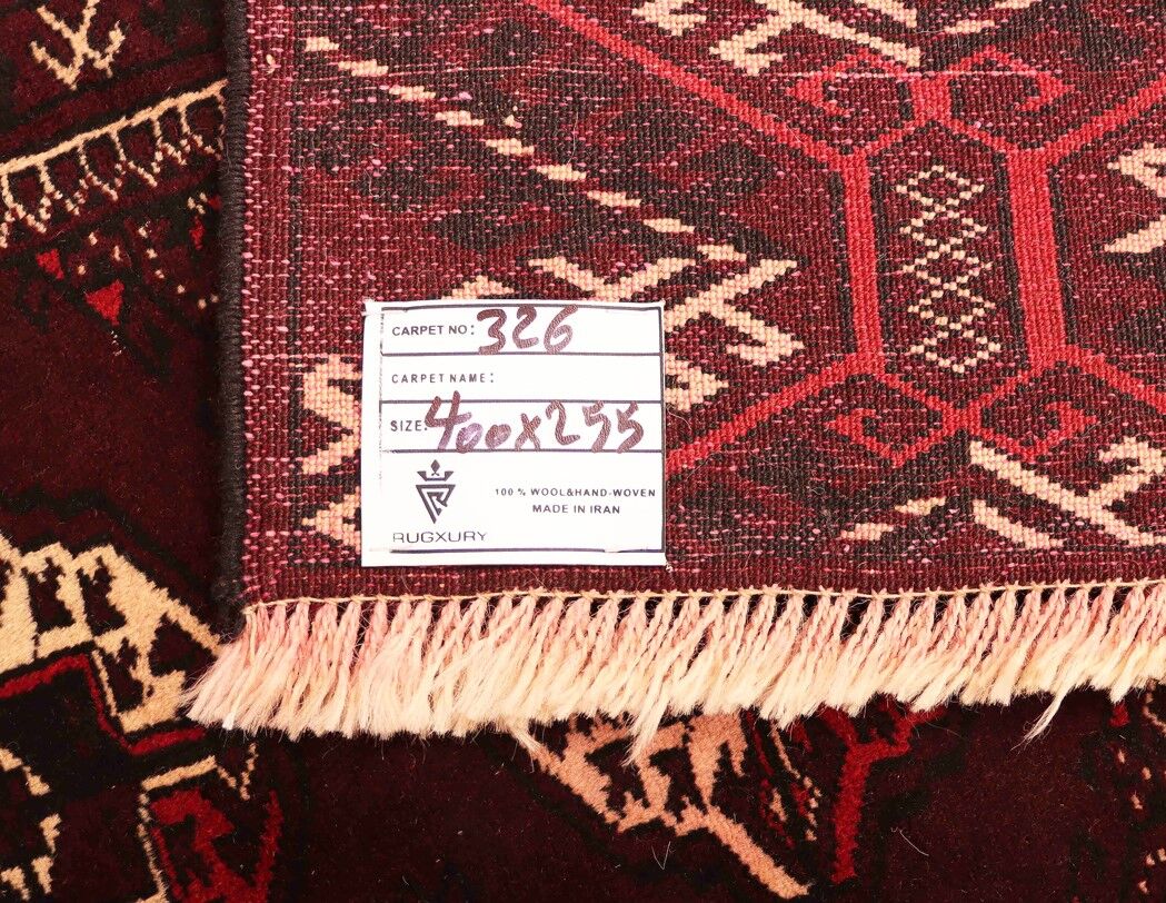4x2.6M Chocolate Tone Turkoman Bokhara Rug - Image 3