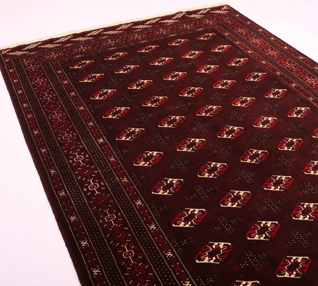 3.2x2.1M Chocolate Tone Turkoman Bokhara Rug - Image 2