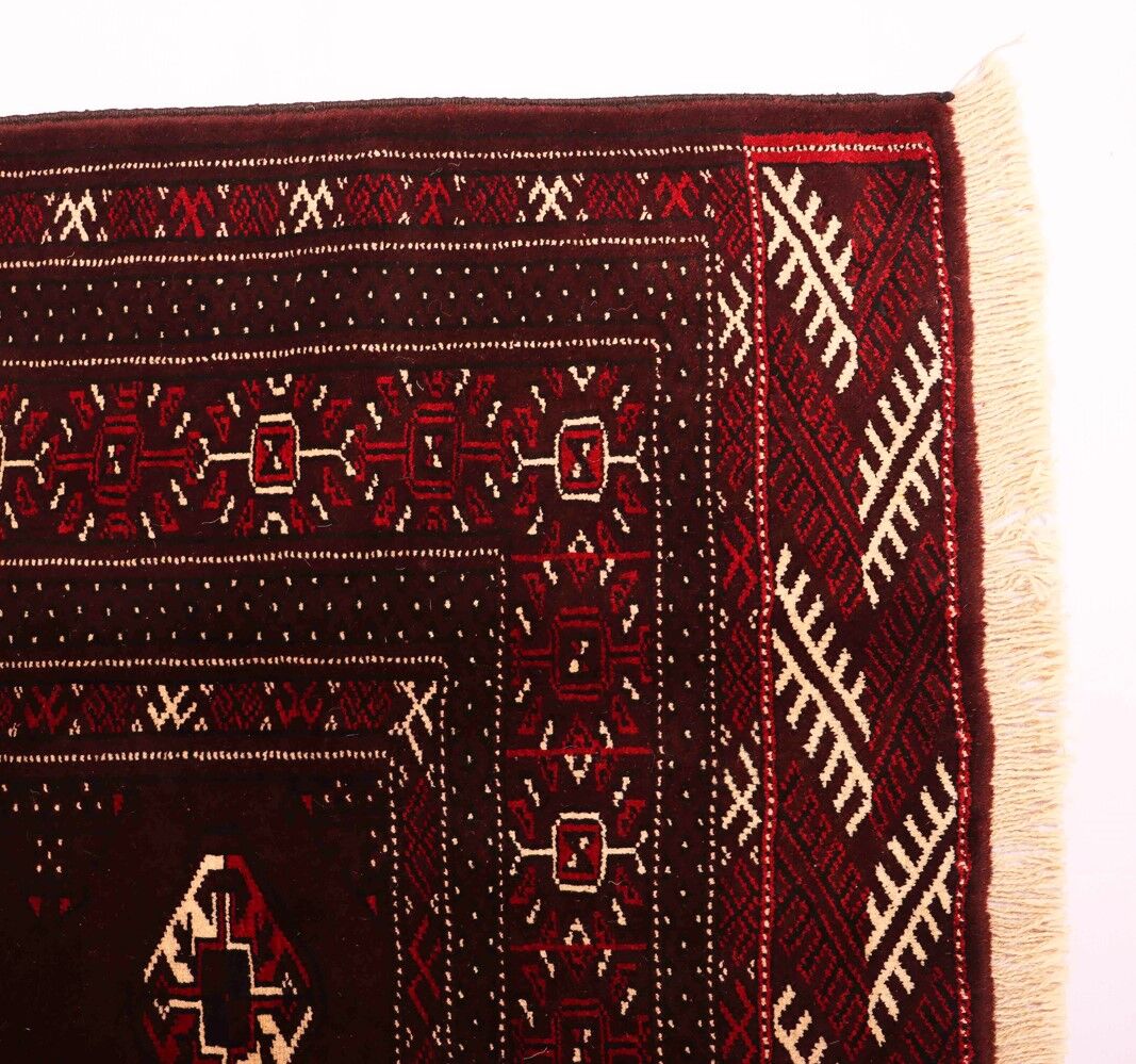 3.2x2.1M Chocolate Tone Turkoman Bokhara Rug - Image 6