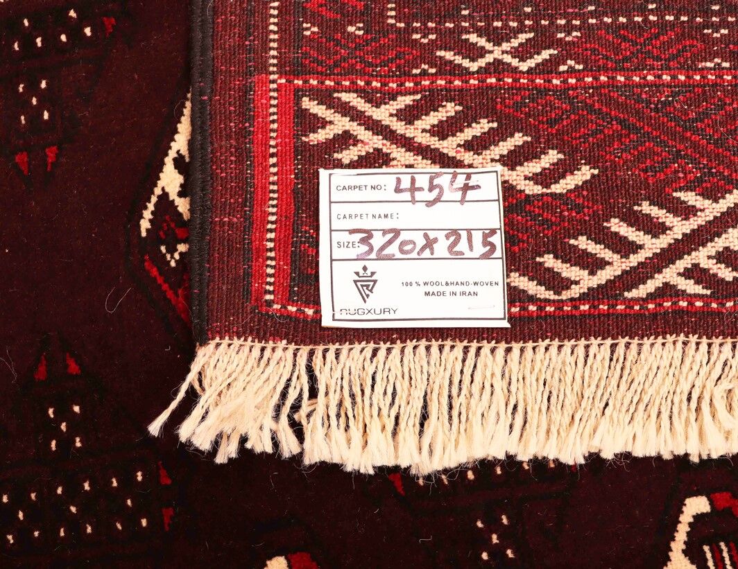 3.2x2.1M Chocolate Tone Turkoman Bokhara Rug - Image 3