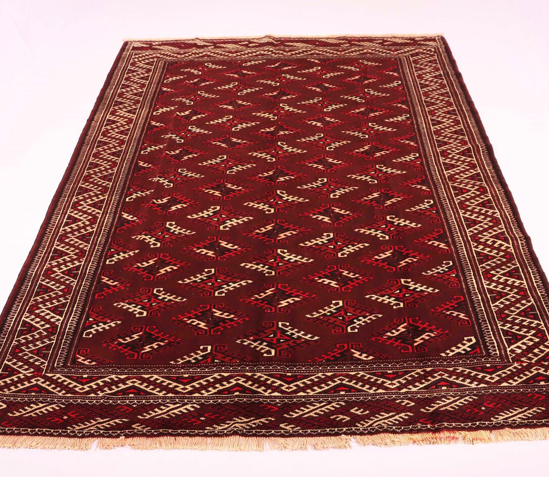 3.3x2.3M Chocolate Tone Turkoman Bokhara Rug - Image 4