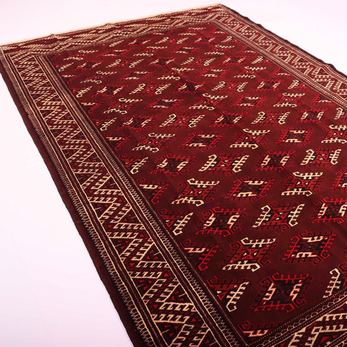 3.3x2.3M Chocolate Tone Turkoman Bokhara Rug - Image 2